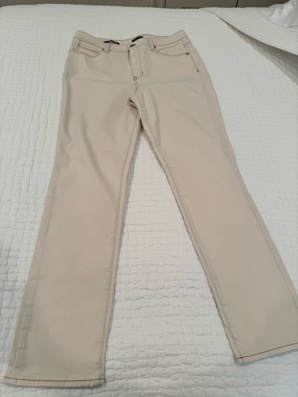 Talbots Cream Straight Leg Jeans - Picture 3 of 3